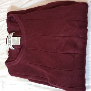 The Dress Barn small women's sweater long sleeve maroon